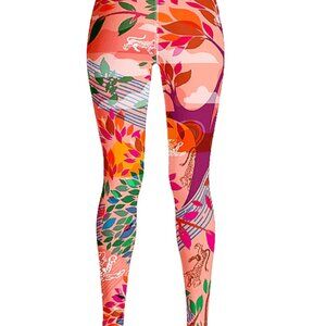 Jessie Zhao High Waist Yoga Leggings In Crossing Red Medium